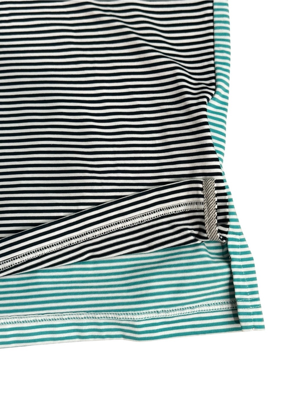 Ashworth Men’s Aqua & Navy Striped Golf Polo Shirt, L - Picture 4 of 8